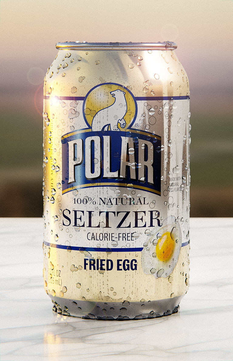 Fried Egg Flavored Polar Seltzer Can Render